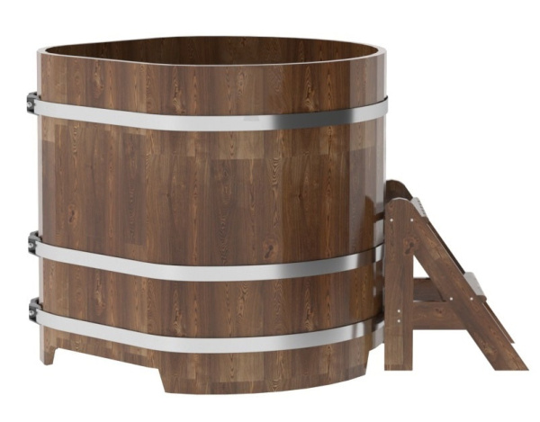 «Купель Bentwood из лиственницы угловая мореная из сращенных ламелей 1,03х1,03 h-1,01» – 4