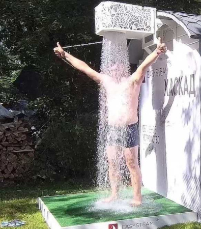 «ИзиСтим Обливное устройство КАСКАД 30 л Хохлома (белый)3» – 2