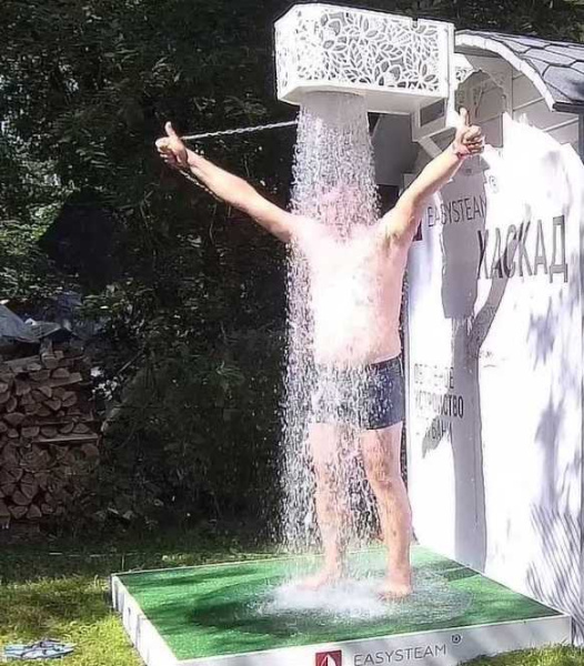 «ИзиСтим Обливное устройство КАСКАД 30 л Хохлома (белый)1» – 2