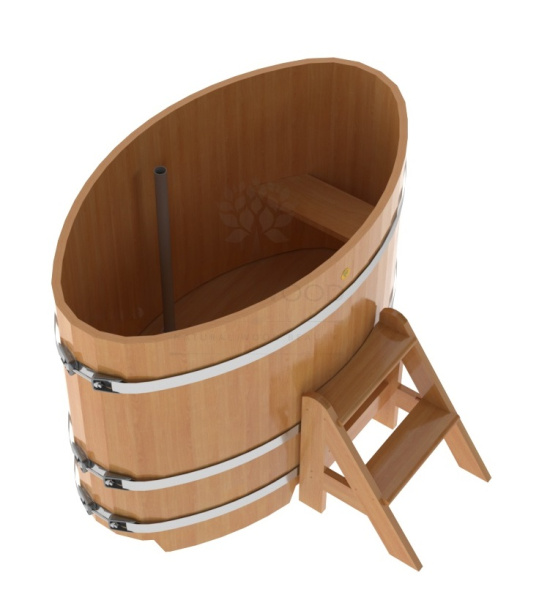 «Купель Bentwood из лиственницы овальная натуральная 0,69х1,31 h-1,01» – 3