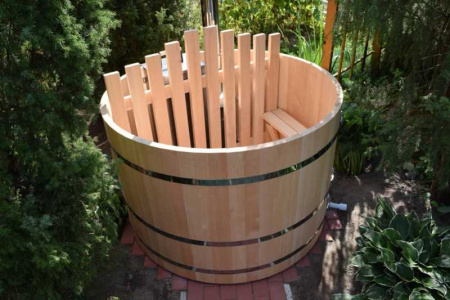 «Купель Bentwood Фурако кедр D 1,8х1,2 разборная, печь внутренняя (стандарт)3» – 7