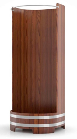 «Душевая кабина Bentwood из лиственницы мореная с держателем для шторки 0,9х0,9х2 м.3» – 4