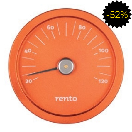 Термометр RENTO алюминиевый круглый для сауны, облепиха, артикул 263792